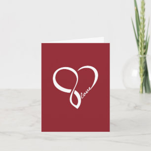 Red Love Heart Wenskaart Kaart