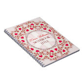 Red Love Hearts Country Lace Carnet (Côté Droit)