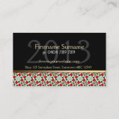 Red Love Hearts Vacances Mini Cartes de Voeux (Dos)