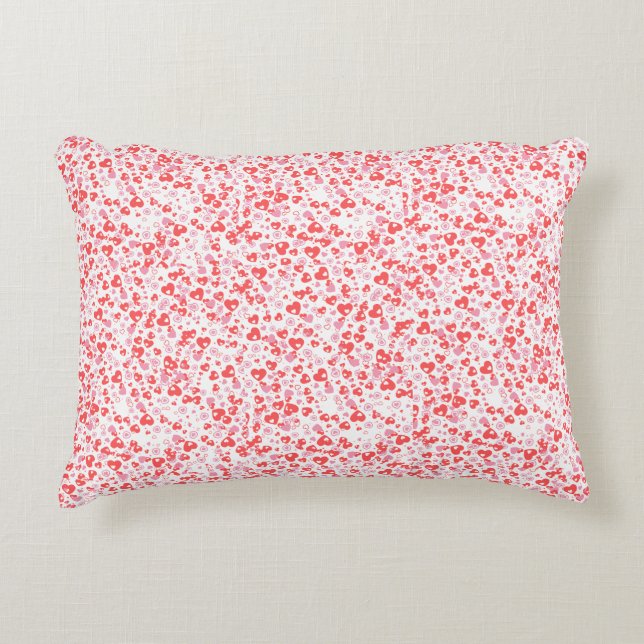 Red Love Hearts – Valentine Collection Accent Kussen (Voorkant)