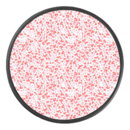 Red Love Hearts – Valentine Collection Hockey Puck