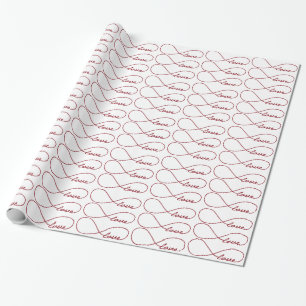 Red Love Infinity Gift Wrap Cadeaupapier