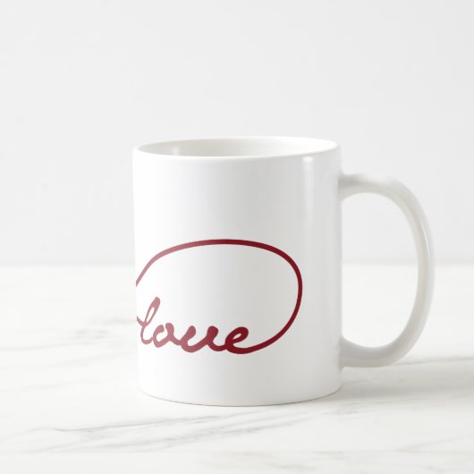 Red Love Infinity Mug (Droite)