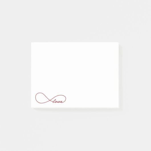 Red Love Infinity PostIt Notes (Voorkant)