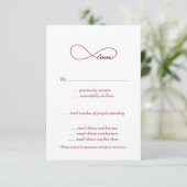 Red Love Infinity Wedding Cartes RSVP (Debout devant)