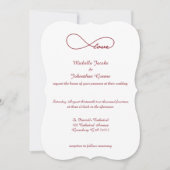 Red Love Infinity Wedding Invitations (Devant)