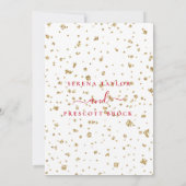 Red Love Rose Faire-part de mariage (Dos)