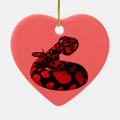 Red Love Snake Keramisch Ornament (Achterkant)
