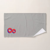 Red Lucky Number Eight on Silver Gray (Serviette à main)