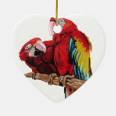 Red Macaw Art Love You Mans Nom Décoration (Dos)
