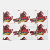 Red Macaw Tea Towel Theedoek (Horizontaal)