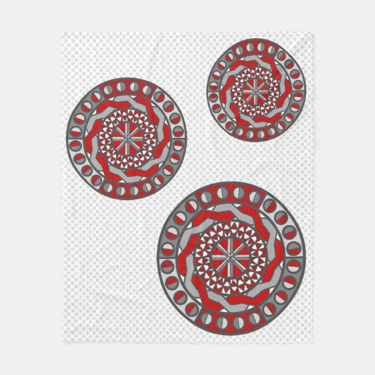 Red Machinery Fleece Blanket Deken (Voorkant)