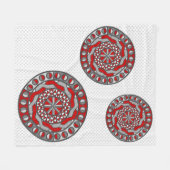 Red Machinery Fleece Blanket Deken (Voorkant (Horizontaal))