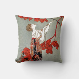 Red Madame Art Deco Design Kussen