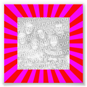 Red Magenta Starburst Frame Photo