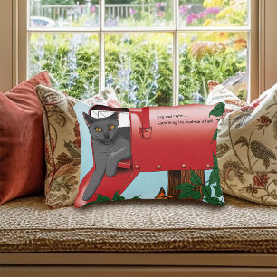 Red Mail Box Cat Accent Kussen