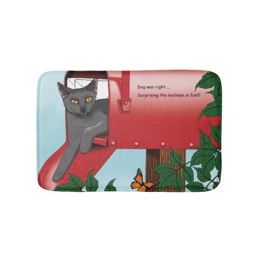 Red Mail Box Cat Badmat (Voorkant)