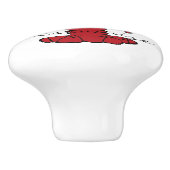 Red Maine Lobster Thunder_Cove Keramische Knop (Zijkant)