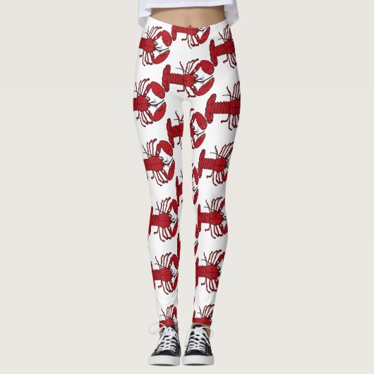 Red Maine Lobster Thunder_Cove Leggings (Voorkant)