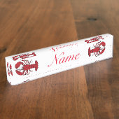 Red Maine Lobster Thunder_Cove Naambordje (Zijkant)