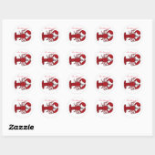Red Maine Lobster Thunder_Cove Ronde Sticker (Vel)