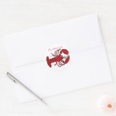 Red Maine Lobster Thunder_Cove Ronde Sticker (Envelop)