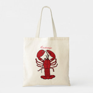 Red Maine Lobster Thunder_Cove Tote Bag