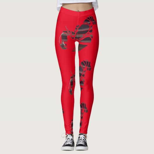 Red Maine Lobsters Thunder_Cove Leggings (Voorkant)