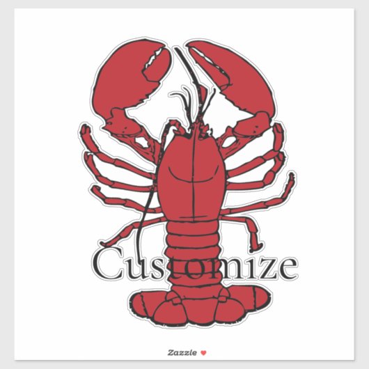 Red Maine Lobsters Thunder_Cove Sticker (Vel)