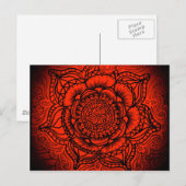 Red Mandala Briefkaart (Voorkant / Achterkant)