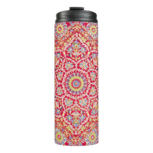 Red Mandala  Indiase kunst Boho Thermosbeker