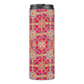 Red Mandala Indiase kunst Boho Thermosbeker (Achterkant)