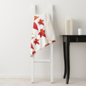 Red Maple Autumn Leaves Sherpa Deken (In situ)