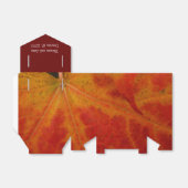 Red Maple Leaf Abstracte Autumn Natuur Fotografie Bedankdoosjes (Uitgevouwen)