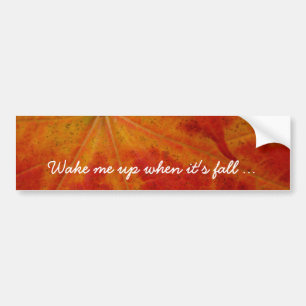 Red Maple Leaf Abstracte Autumn Natuur Fotografie Bumpersticker