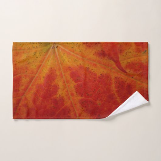 Red Maple Leaf Abstracte Autumn Natuur Fotografie Handdoek (Handdoek)