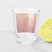 Red Maple Leaf Abstracte Autumn Natuur Fotografie Shot Glas (Achterkant)