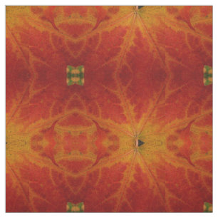 Red Maple Leaf Abstracte Autumn Natuur Fotografie Stof