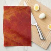 Red Maple Leaf Abstracte Autumn Natuur Fotografie Theedoek (Quarter Fold)