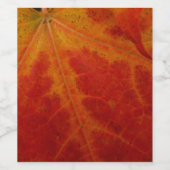 Red Maple Leaf Abstracte Autumn Natuur Fotografie Wijn Etiket (Enkel label)