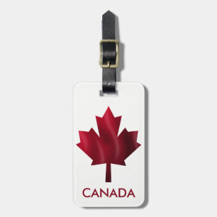 Red Maple Leaf Bagagelabel