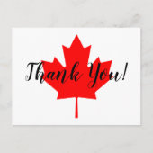 Red Maple Leaf Bedankt Briefkaart (Voorkant)