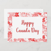 Red Maple Leaf Canada Happy Canada Day Briefkaart (Voorkant / Achterkant)