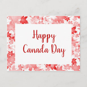 Red Maple Leaf Canada Happy Canada Day Briefkaart