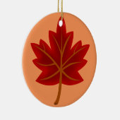 Red Maple Leaf Keramisch Ornament (Rechts)