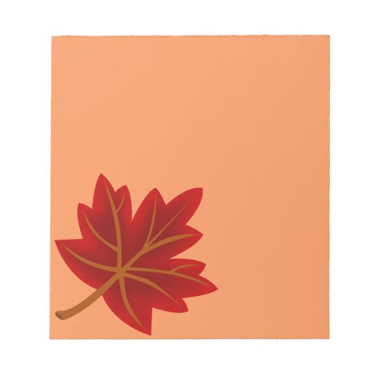 Red Maple Leaf Notitieblok (Voorkant)