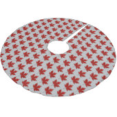 Red Maple Leaf Pattern Kerstboom Rok (Gekanteld)