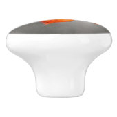 Red Maple Leaf - Velvet Autumn Keramische Knop (Zijkant)