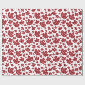 Red Maple Leaves Patroon Cadeaupapier (Vlak)