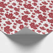 Red Maple Leaves Patroon Cadeaupapier (Hoek)